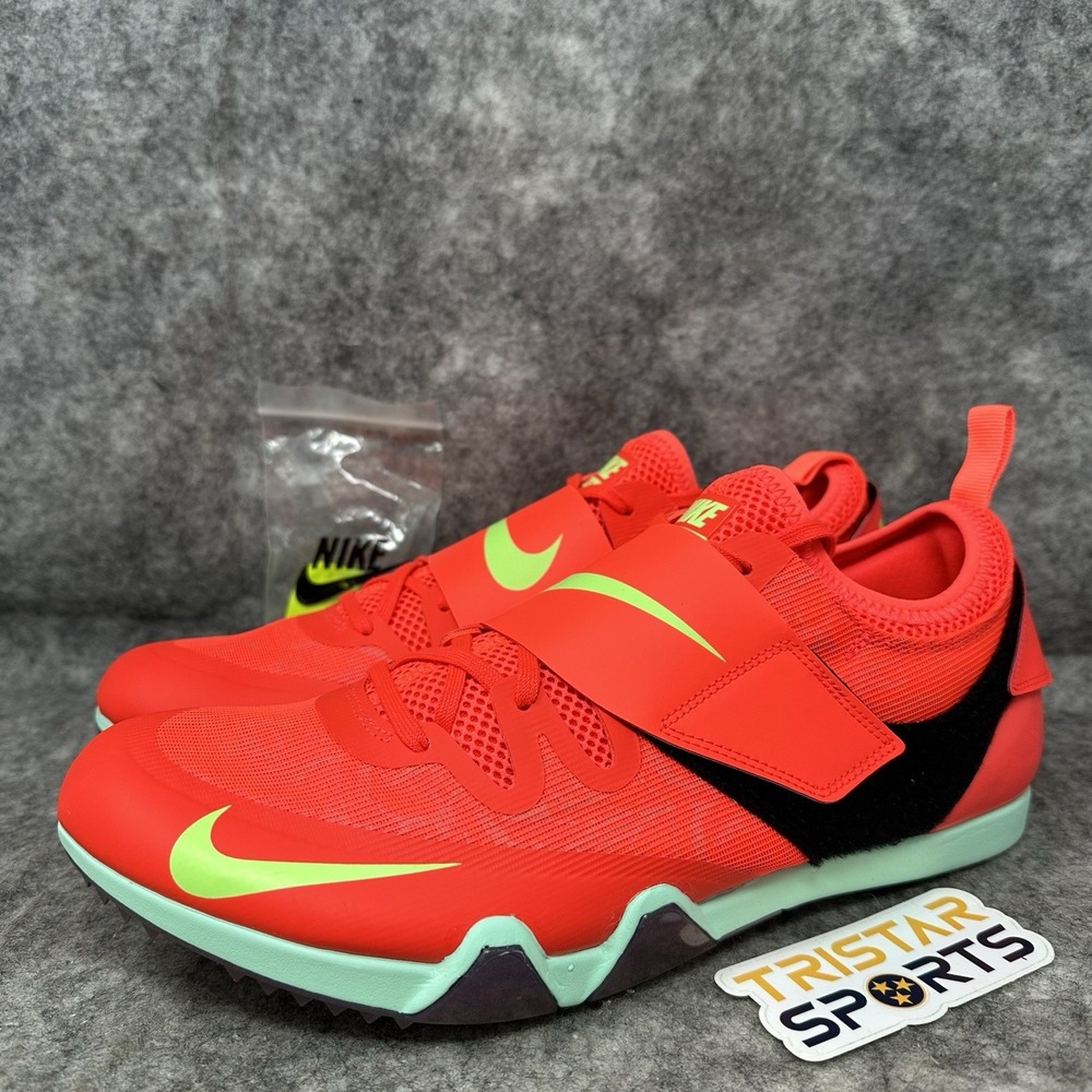 Nike Zoom Pole Vault Elite Track Spikes Mens Size 12 Bright Crimson FZ9649-600